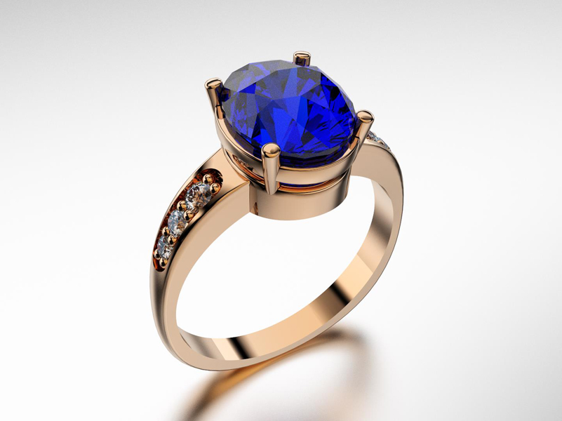 Virtuelles Schmuckmodell Opalschmuck - 3D-Modellierung